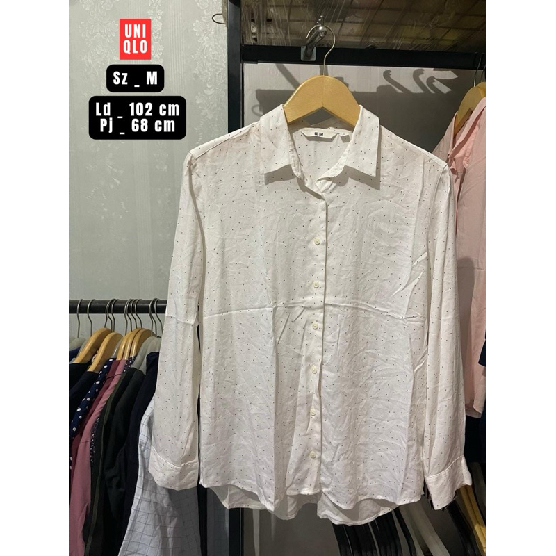 KEMEJA UNIQLO KEMEJA RAYON KEMEJA WANITA MOTIF