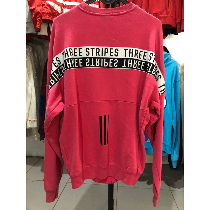 Sweatshirt Crewneck Jumper Adidas Webbing Three Stripes
