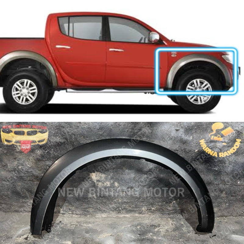 Over fender mitsubishi triton depan kanan 2010 2014 original