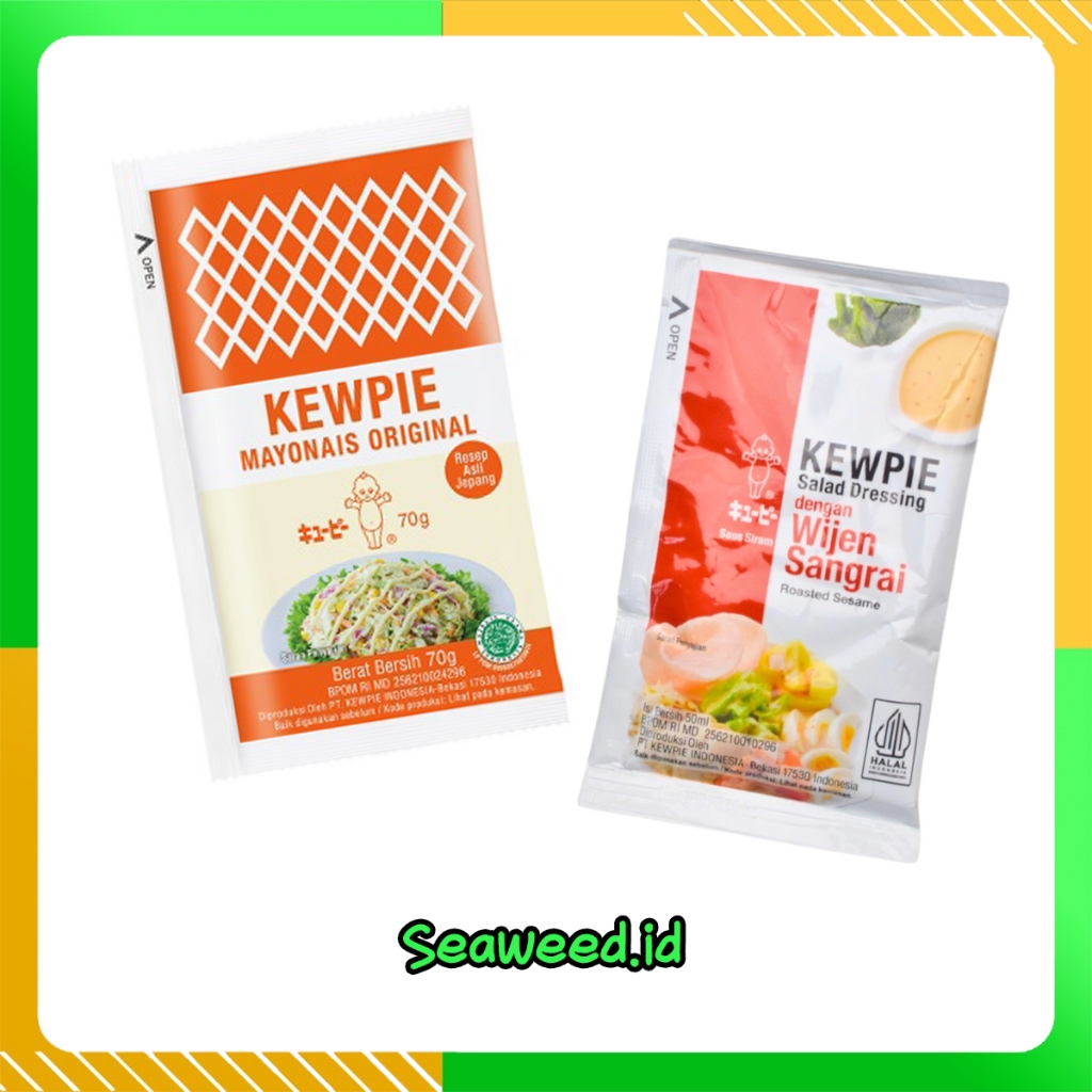 

KEWPIE Mayonaise Sachet ALL Variant Salad Dressing Original / Wijen Sangrai Halal !!