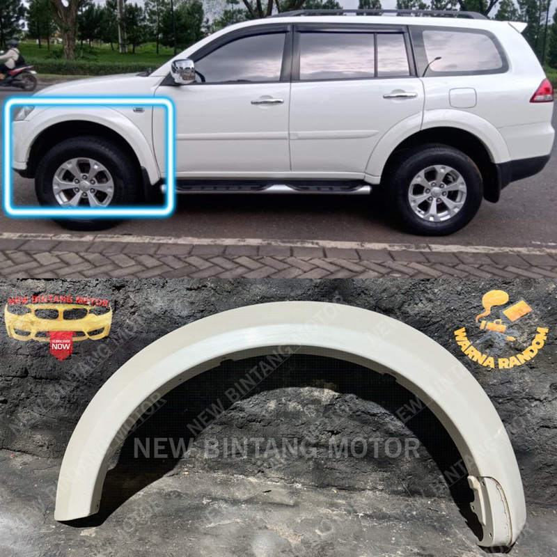 Over fender depan kiri mitsubishi pajero sport 2010 2014 original