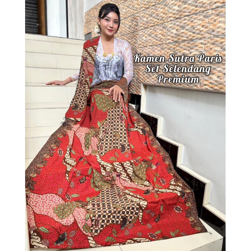 Kamen sutra Paris premium Kamen motif batik Kamen lembaran Kamen kekinian