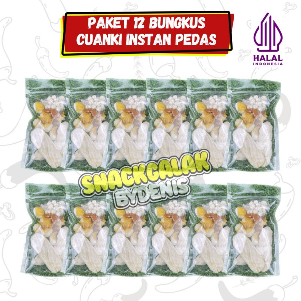 

Paket 12Bungkus Cuanky Instant/ Home Made Khas Bandung/ Pedas Nampol Nikmat Murah