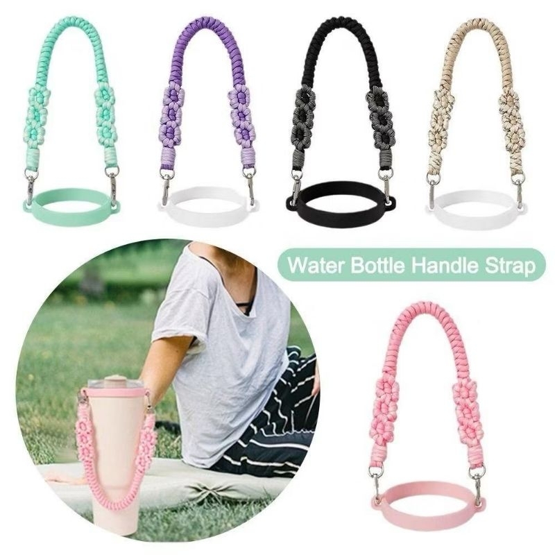 FLOWER WATER BOTTLE STRAP /water bottle carrier flower design