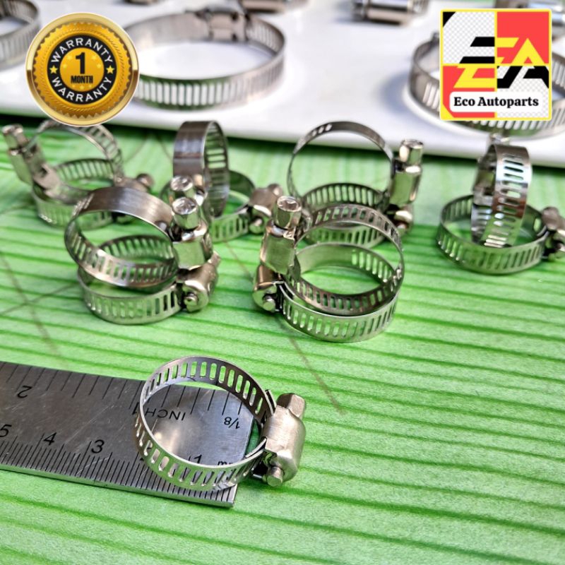 klem selang stainless ukuran 3/4" diameter 13mm-19mm aplikasi untuk selang LPG selang bypass dll ses