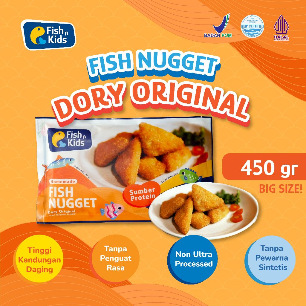 

Fish n Kids - Nugget Dori Original 450 gr Non MSG - Homemade Non UPF BPOM HALAL