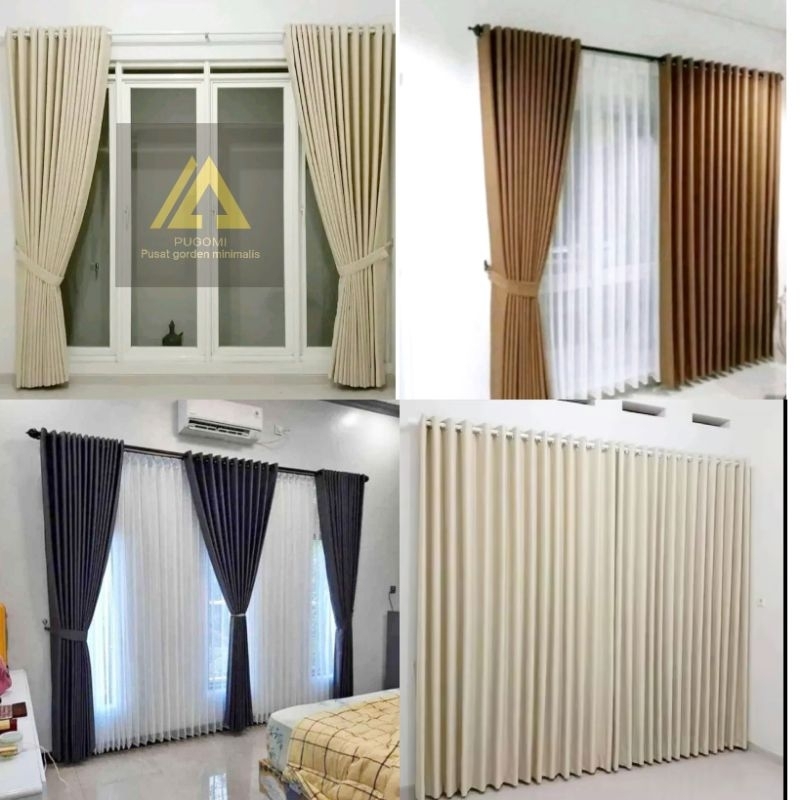 Gorden Blackout Polos Premium 200x250  tirai gorden jendela pintu tengah/gorden jendela besar