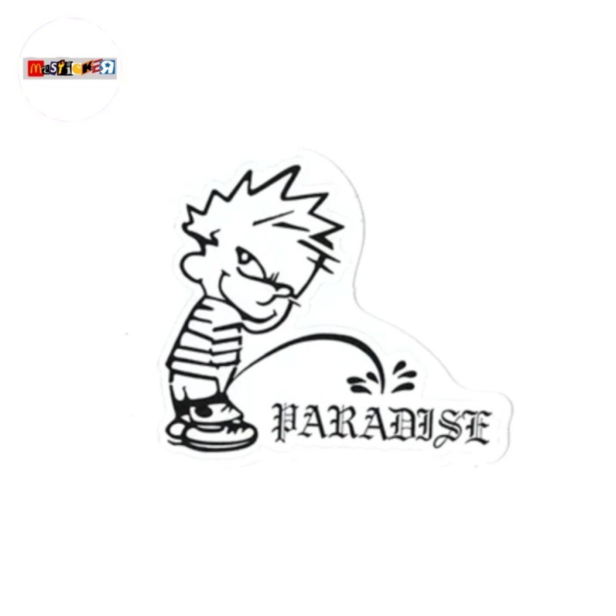 

sticker PARADISE NYC pee graphic logo diecut stiker