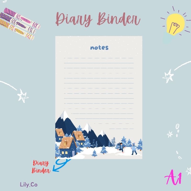 

Notes | Binder | Loose Leaf | Buku Harian | Agenda Harian | Daily Journal | A5 | Art Paper