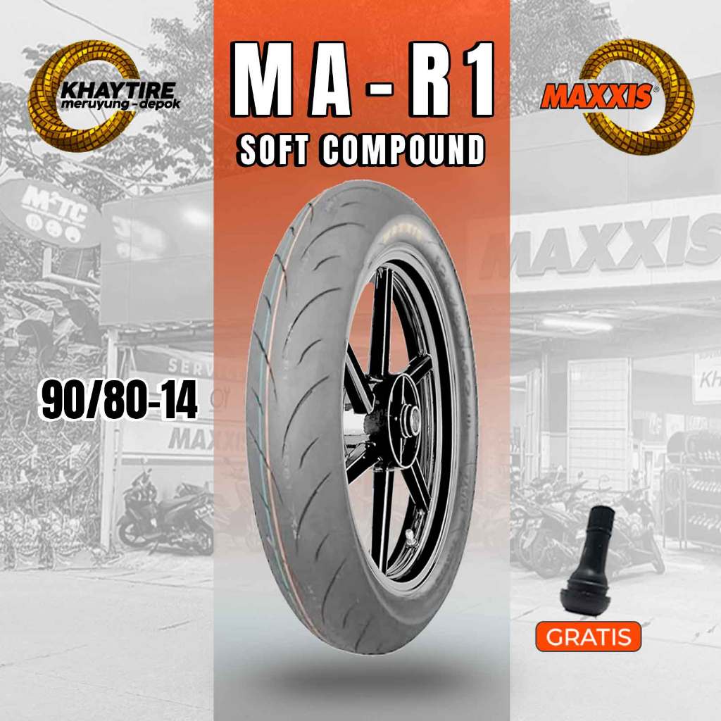 Ban Motor Matic Soft Compound MAXXIS MA-R1 90/80 Ring 14 Tubeless
