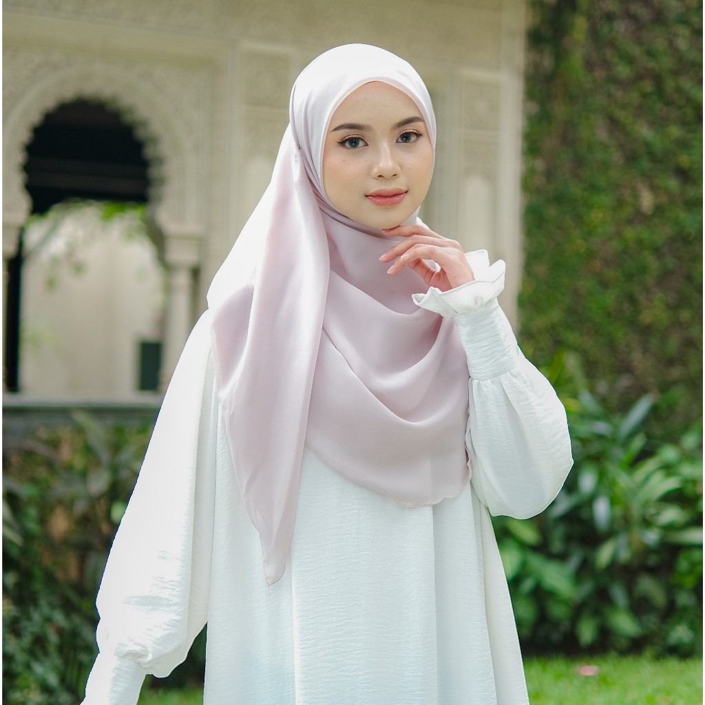 Thiari - Malay Scarf 2 Oval Polycotton Premium Hijab Segiempat Ukuran 130 x 130 cm