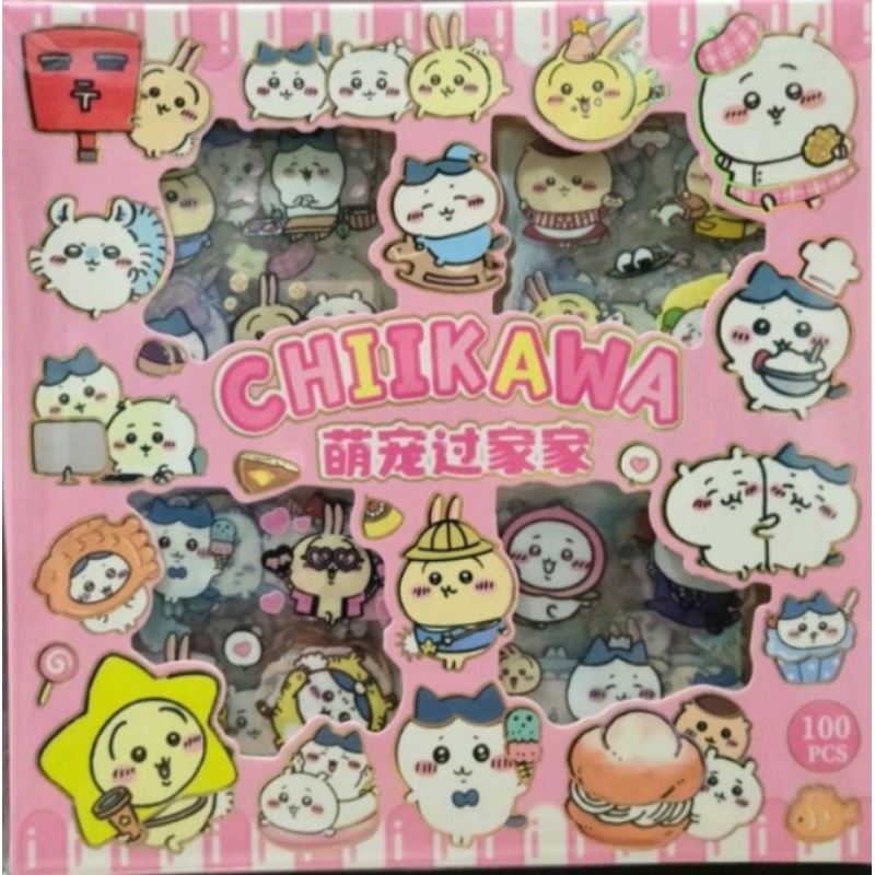 

STICKER LUCU NEW LABUBU, CAPYBARA, CHIIKAWA ISI 100 PCS / BOX