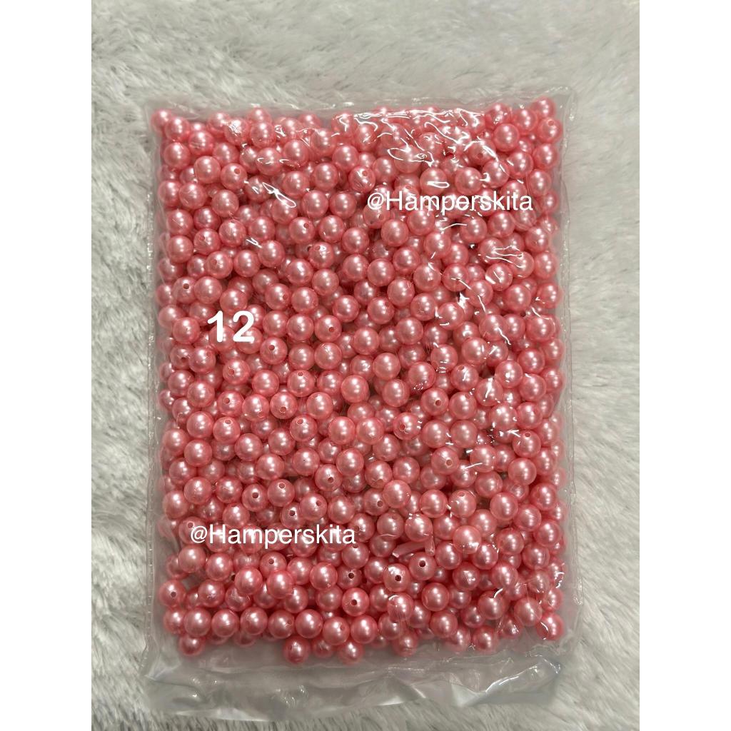 Manik Mote 1 Pon (450 Gram) Grosiran Manik Sprinkles Mutiara Pearl Premium 6mm 8mm 12mm PELANGI BAHA