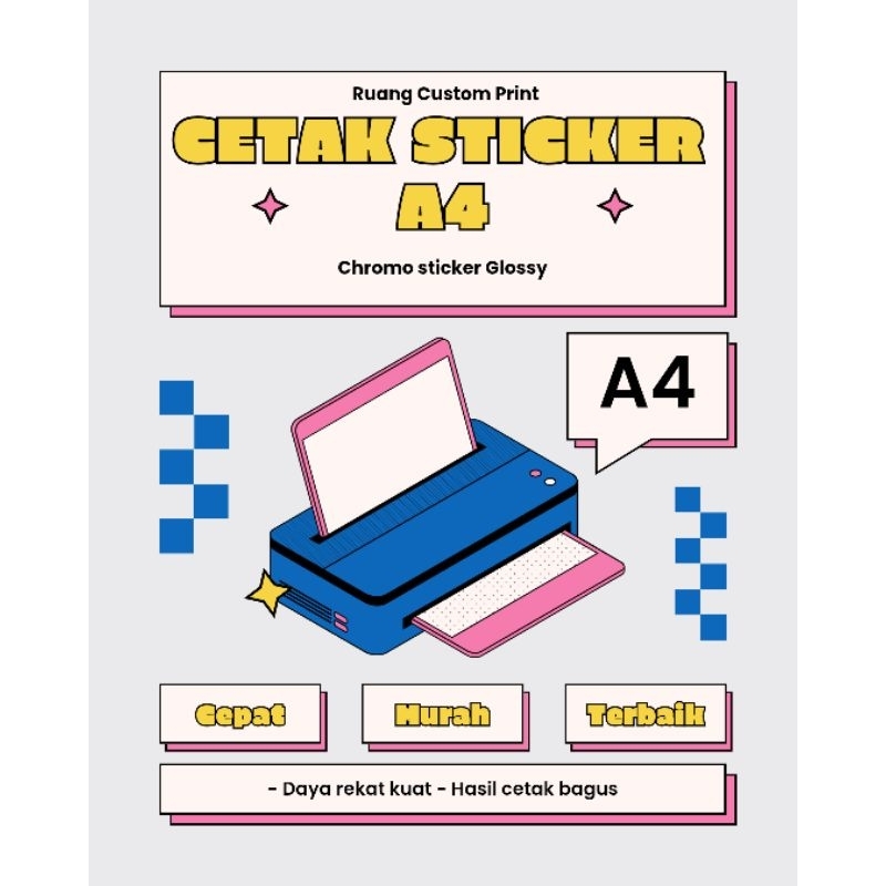 

Cetak Sticker A4 Glossy