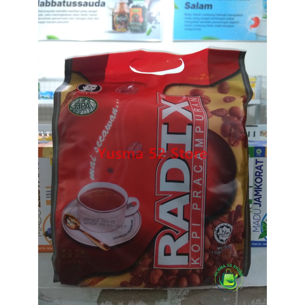 

HPA Radix Premix Coffee 32 Sachets ORIGINAL | Kopi Herbal Ginseng RDX Cafe