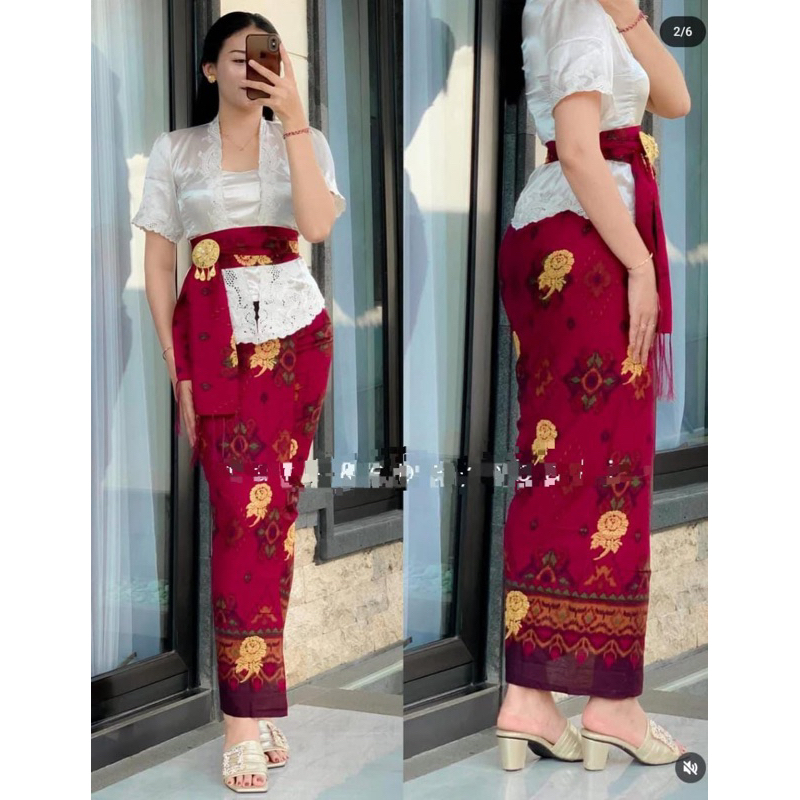 Kamen katun mastuli print tretes Sugeng set selendang