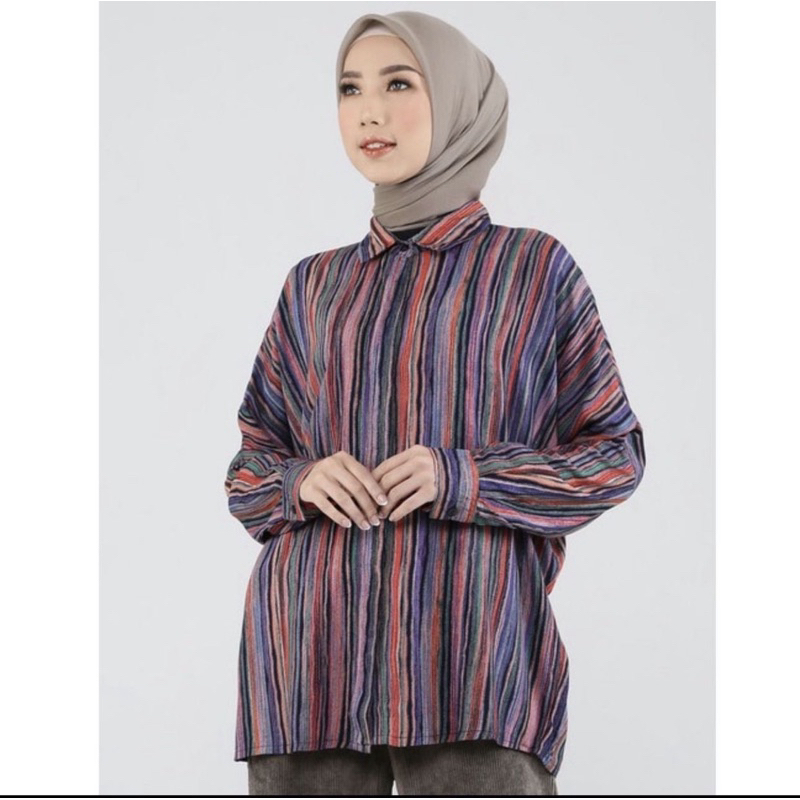 Aumone Long Widy Abstract Red