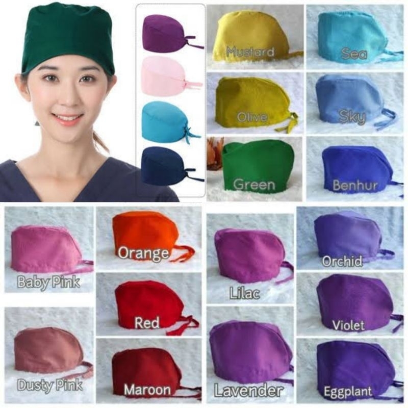 Nurse Cup / Topi Perawat / Topi Bedah / Surgical Cup / Topi Masak / Topi Chef / Topi Kain / Topi