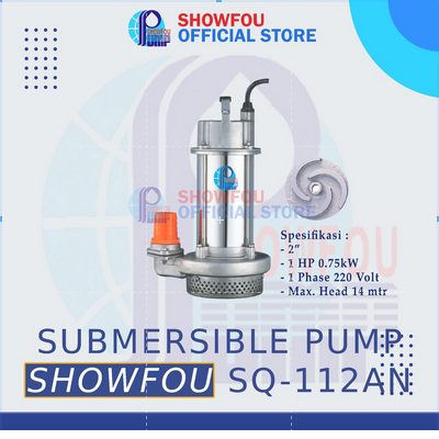 SHOWFOU PUMP Submersible SQ 112AN 2 Inch 1 HP 0,75 KW