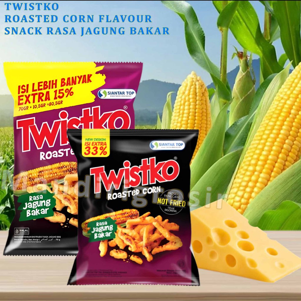 

Snack Chiki Rasa Jagung bakar * Twistko * Roasted Corn Flavour * 1pcs