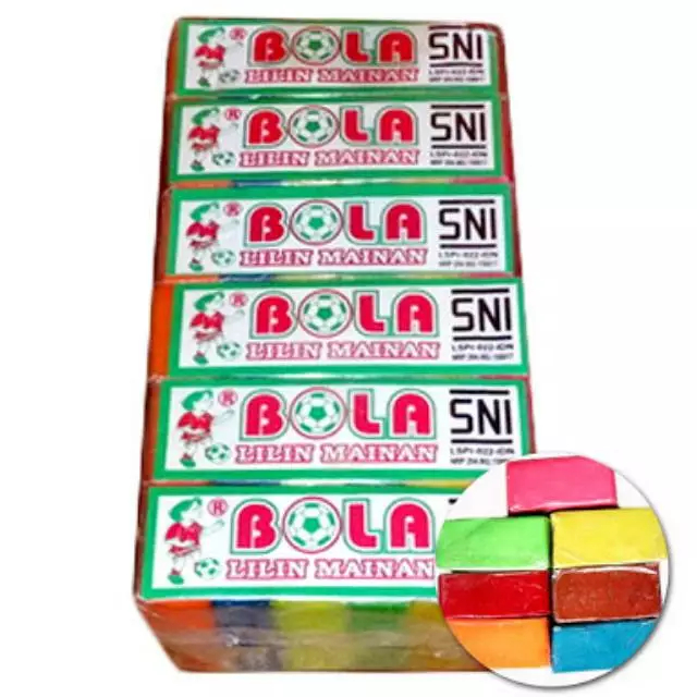 malam/lilin/pastisin/slam malam bola mainan