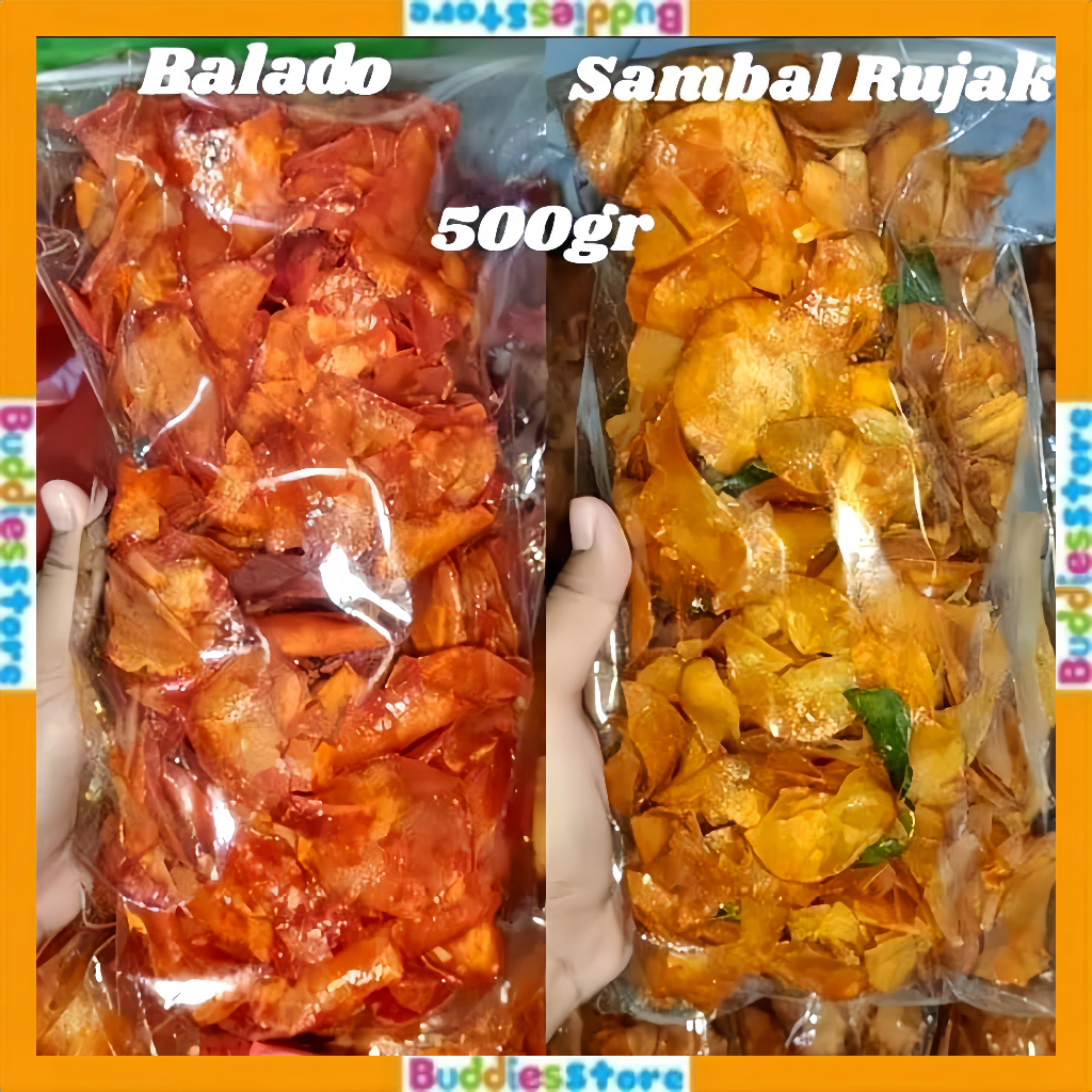 

[COD] KERIPIK SINGKONG 500GR PEDAS MANIS / KERIPIK SINGKONG GURIH