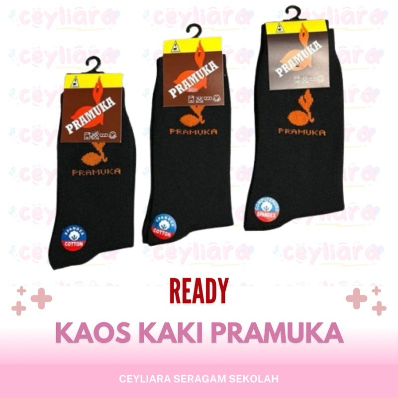 Kaos kaki hitam lambang pramuka tebal SD MI SMP SMA SMK