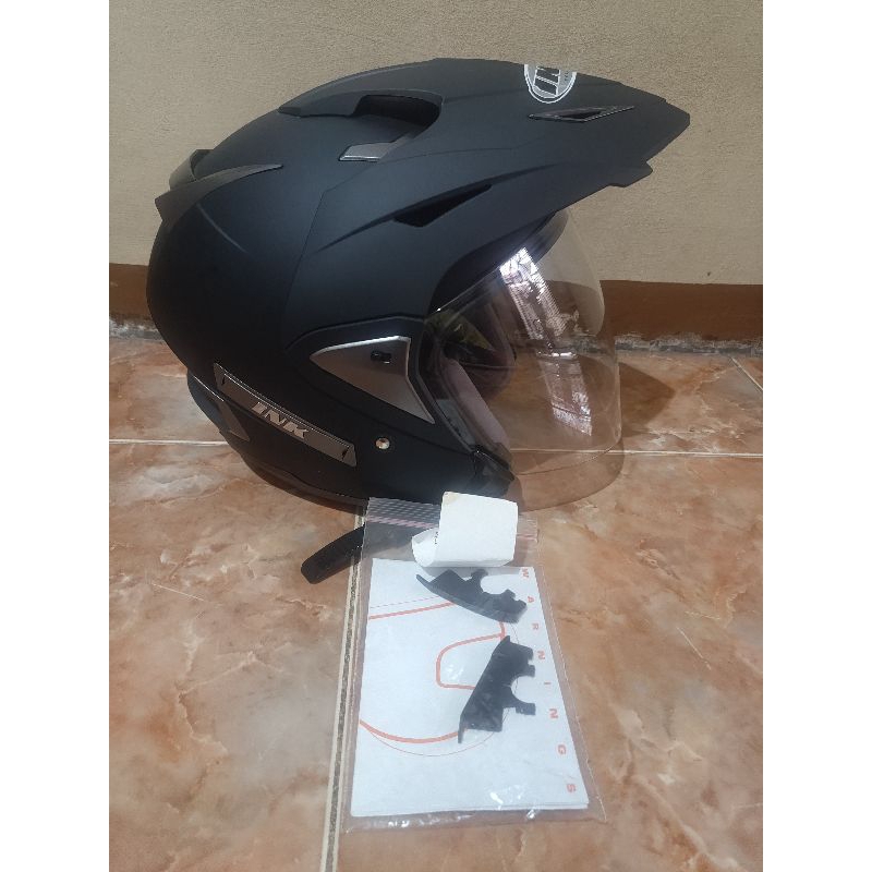 HELM HALF FACE INK T-MAX SOLID BLACK MATT ORIGINAL