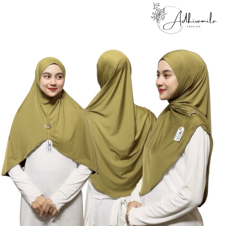 Disc Bergo Jeissa Instan Syari  Hijab Instant Khimar jersey Oval