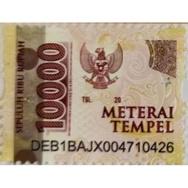 

materai tempel 10.000