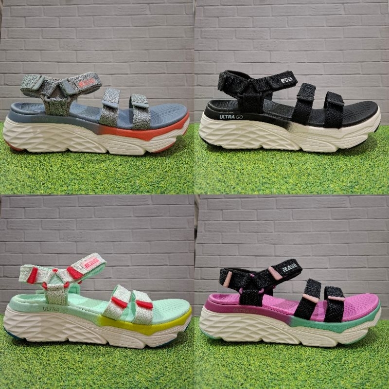 Sandal Wanita/Sandal Skechers Max Cushioning/Skechers Max Cushiong Slay/Sandal Gunung