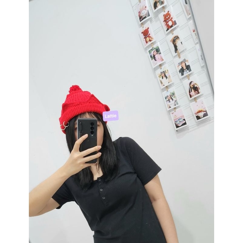 HANDMADE CROWN LOVERBOY Y2K PUNK BEANIE CAT HAT/METAL CAT HAT/TOPI KUCING/CAT BEANIE/TOPI KUPLUK CUT