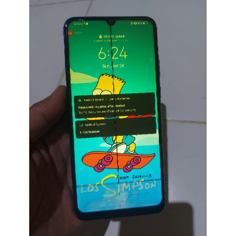 huawei y6p mesin hidup normal,,lcd rusak