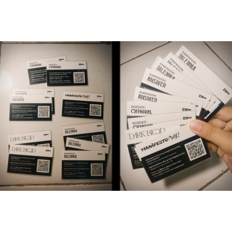 ENHYPEN QR CODE ALBUM SCANNED WEVERSE DILEMMA MANIFESTO