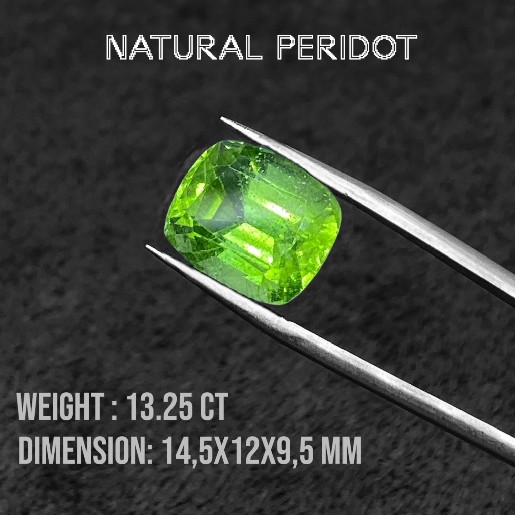 BATU PERMATA NATURAL RUTILATED PERIDOT 100% NATURAL