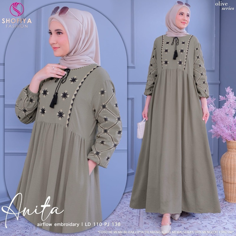 Anita by shofiya / gamis anita shofiya / dress anita shofiya / original shofiya / shofiya series / a