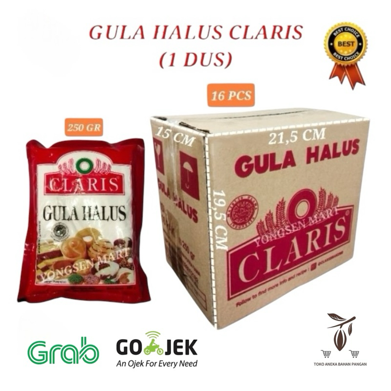 

Gula Halus Claris Gula Tabur Donat 500 gr 1 Dus Isi 16 Pack