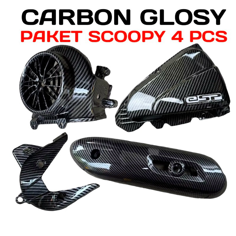 PAKET CARBON SCOOPY 4 PCS 2017-2020 / Paket carbon scoopy esp 2015/2019