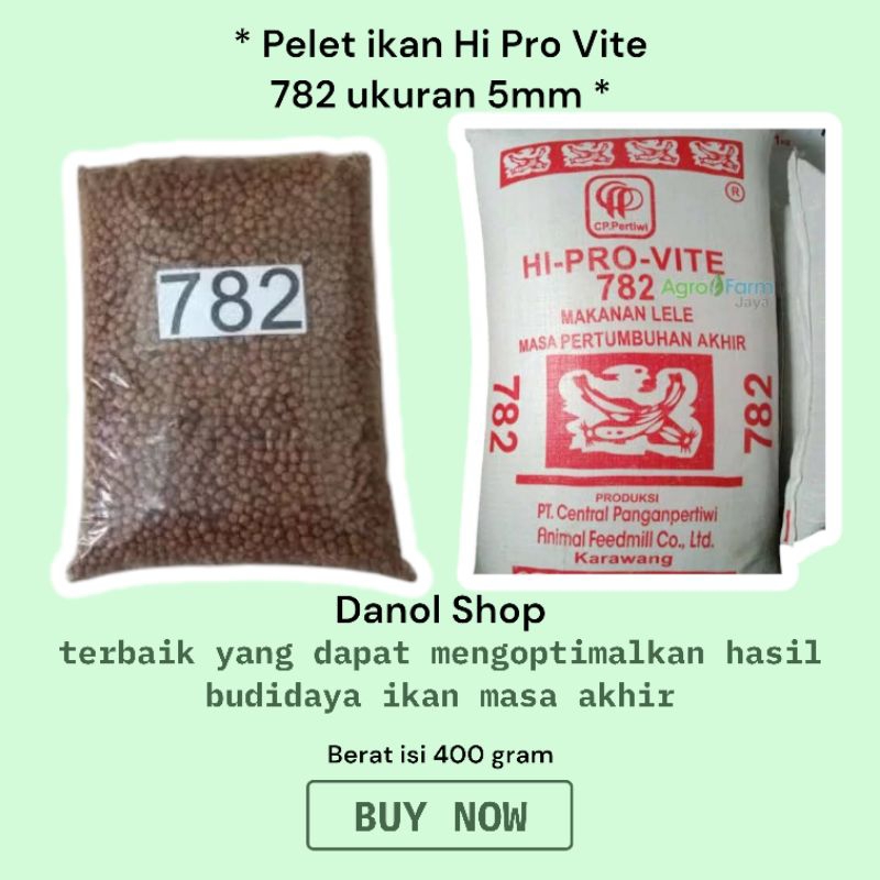 Pakan pelet ikan lele mujair gurame nila Hi PRO VITE 782