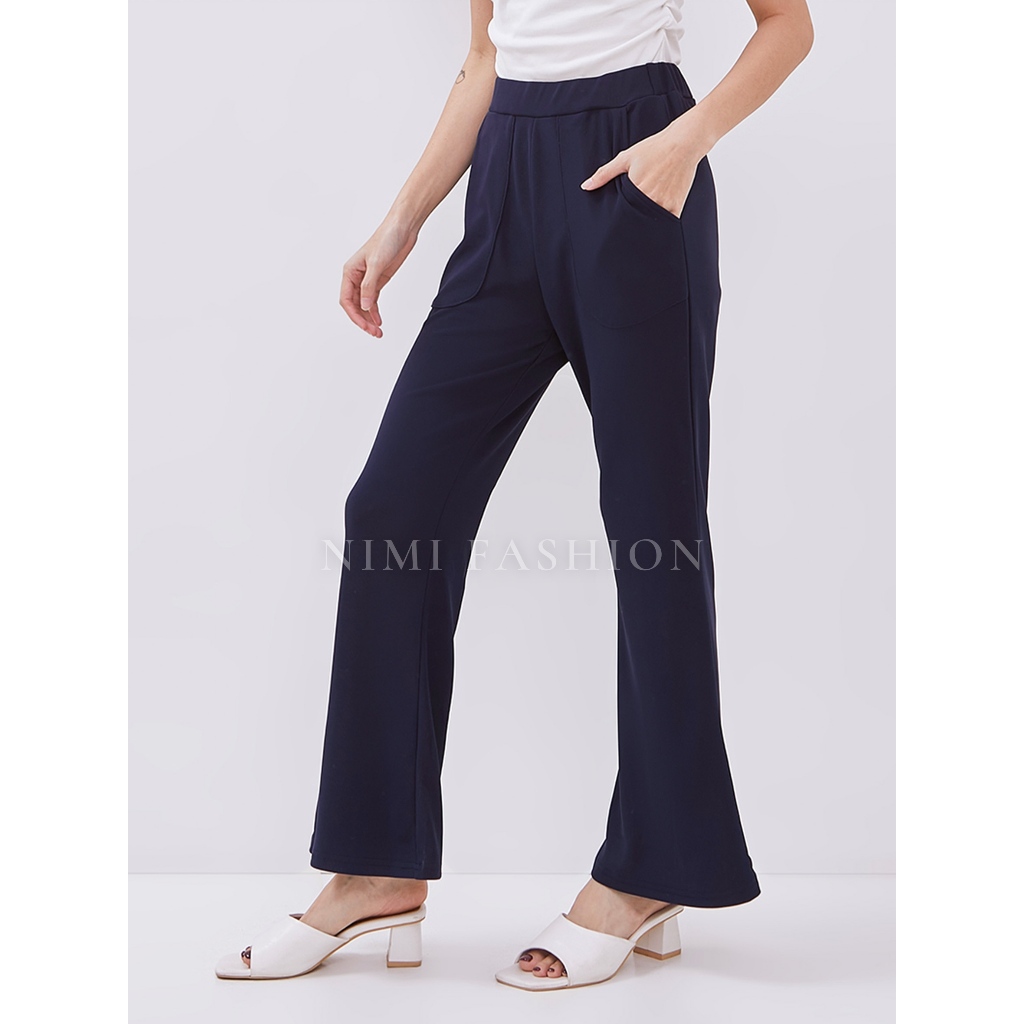 NIMI - Karin Celana Cutbray Wanita Premium Bahan Celine