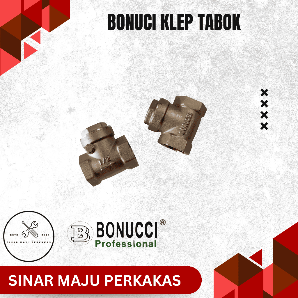 BONUCI Klep Tabok / Check Valve Kuningan Foot Tusen Klep 1/2"