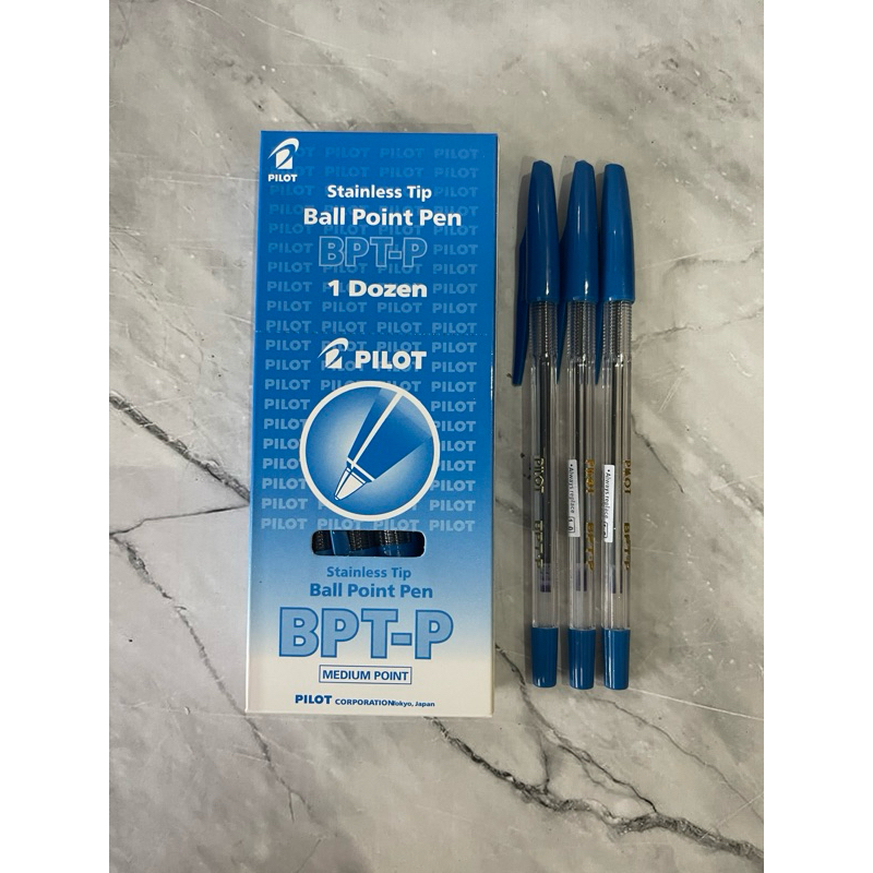 

bolpen pulpen pilot BTP-P ball point bening 12 pcs (BIRU) alat tulis murah