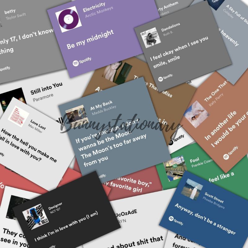 Sticker Aesthetic lirik lagu Spotify / Sticker Aesthetic Bullet Journal