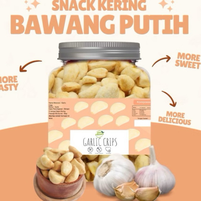 

Bawang putih kering krispy VIRAAALLL ORIGINAL HALAL BERPOM