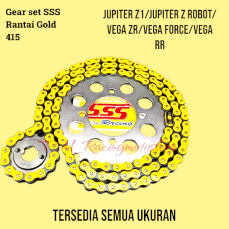 gear gir set sss 415 rantai warna jupiter z1/jupiter z robot/vegazr/vega force/vega RR/dll
