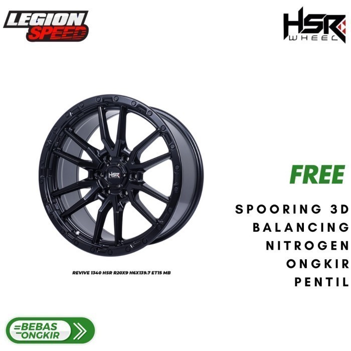 Ready Velg Mobil ring 20 HSR Revive Lebar 9 FREE Ongkir