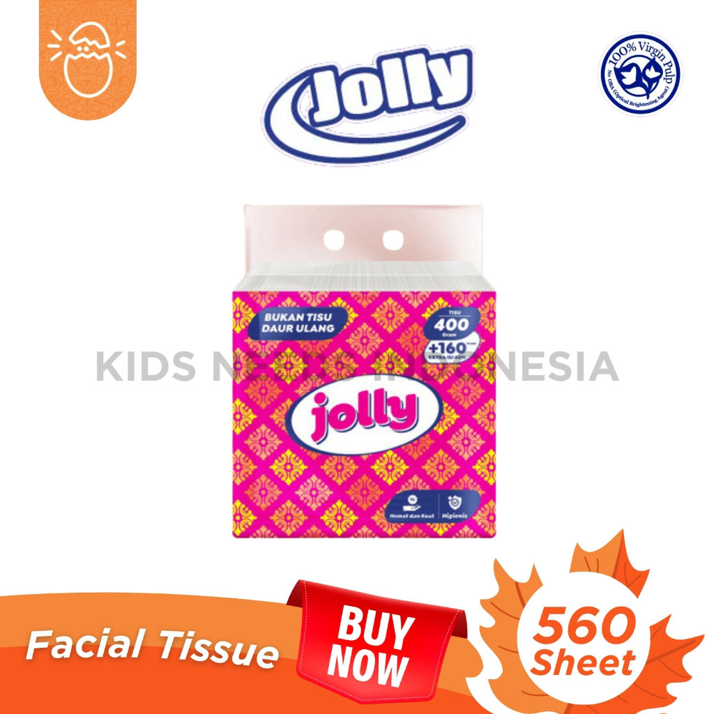 Jolly Facial Tissue Tisu Wajah 2 Ply 560 Sheet