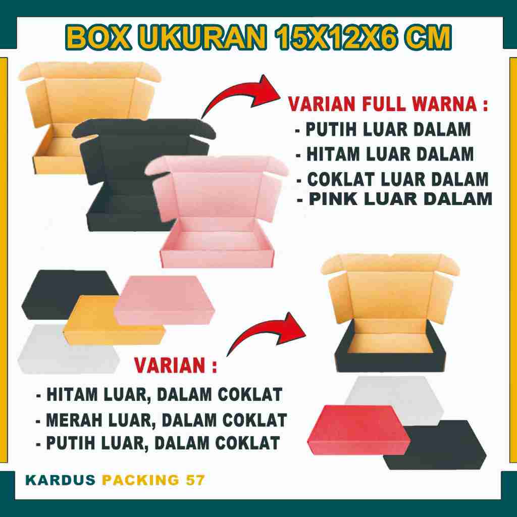 

Box 15x12x6 Cm / Box Lipat Samping / Box Hampers