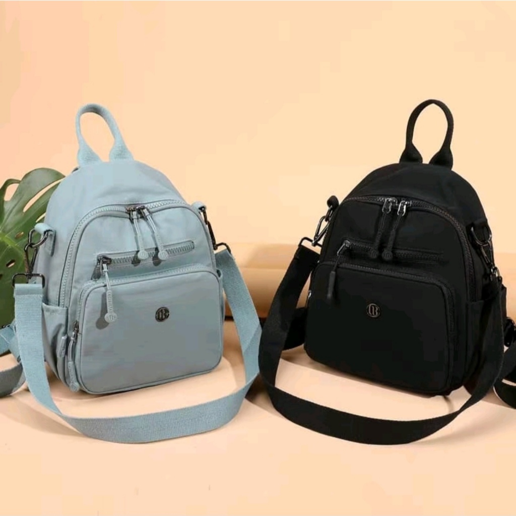 aqq CHIBAO - Tas Ransel Mini Wanita 00519-SF Backpack Hangout Kanvas Polos