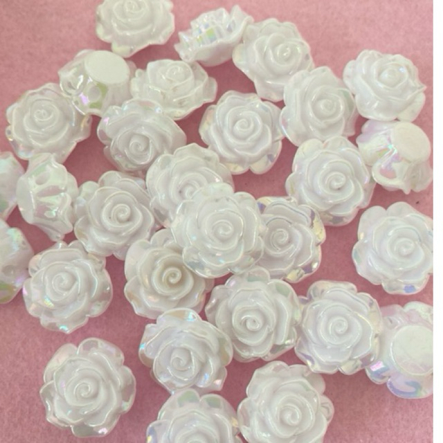 Manik Mix Putih - Manik Mix Putih - Mote Putih - Beads Karakter- Manik Mutiara